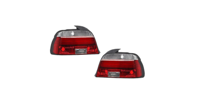 Set stopuri spate lampa Bmw Seria 5 (E39), 01.1996-06.2004, spate, Stanga+Dreapta, SEDAN, LED; rosu-alb, transparent; cu suport becuri; tuning; fara omologare, Taiwan