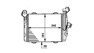Radiator racire ulei motor, termoflot OEM/OES (Behr) BMW Seria 7 E38, 04.1996-09.1998, motor 2.5 TDS, 105 kw, diesel, 240x195x30 mm, din aluminiu brazat