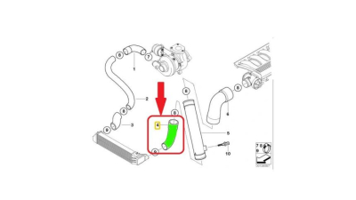 Furtun intercooler, supraalimentare Bmw Seria 5 E39 1995-2003, diametru 52/58 mm, cauciuc, BestAutoVest 2016PT-2