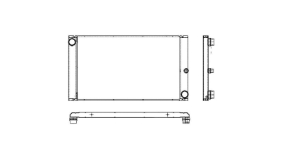 Radiator racire BMW Seria 7 E65/E66, 03.2005-2008, 730d/745d, motor 3.0 d, 170 kw, 4.4 d, 242 kw, diesel, cutie automata, cu/fara AC, 603x378x27 mm, aluminiu brazat