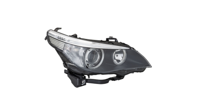 Far BMW Seria 5 E60/E61 06.2003-12.2004, partea Dreapta, electric, bi-xenon, tip bec D2S+H7, fara balast, fara becuri, cu motoras, Depo
