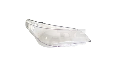 Dispersor far, geam BMW Seria 5 (E60/E61), 06.2003-03.2007, TYC, fata, partea dreapta, numai pentru faruri cu halogen; din plastic;