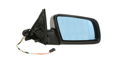 Oglinda exterioara Bmw Seria 5 (E60/E61) 06.2003-06.2010 partea dreapta View Max Albastra Asferica Carcasa pregatita, 4pini