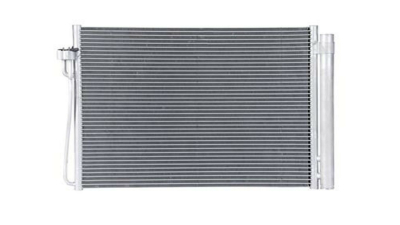 Condensator climatizare BMW Seria 5 E60/E61, 01.2007-03.2010, motor 2.5 R6, 140 kw benzina, 523i; cutie manuala/automata, full aluminiu brazat, 630(580)x420x16 mm, cu uscator si filtru integrat