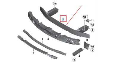 Armatura bara protectie Bmw Seria 5 Gt (F07), 06.2009-, Spate, Aftermarket