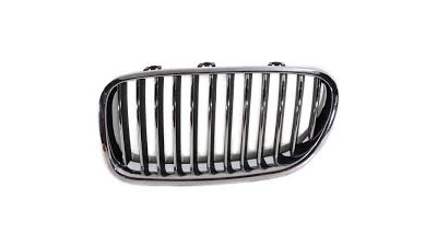 Grila radiator Bmw Seria 5 (F10/F11), 12.2009-, stanga, crom/crom/negru, 51137203649, 201905-1