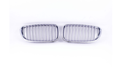Grila radiator Bmw Seria 5 (F10/F11), 12.2009-, stanga, crom/argintiu, 51137261355, 201905-3