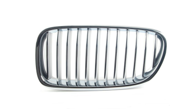 Grila radiator Bmw Seria 5 (F10/F11), 12.2009-, dreapta, crom/argintiu, 51137261356, 201905-4