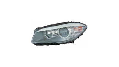 Far BMW Seria 5 (F10/F11), 12.2009-06.2013, TYC, fata, partea stanga, cu 'lumina de zi' tip LED;tip bec H7+H7+PY24W; electric; fara control unitate; cu motor;
