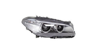 Far BMW Seria 5 (F10/F11), 07.2013-2017, partea Stanga, electric, cu motoras, fara becuri, tip bec D1S+H7, cu lumini pt curbe, cu leduri daytime, Hella
