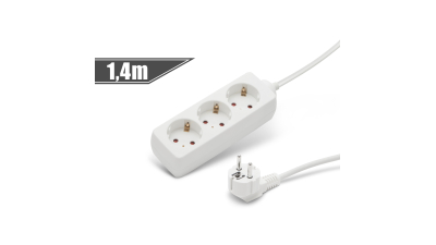 Prelungitor-distribuitor triplu, 3x1 mm2, 1,4m, 1 buc., 20201B