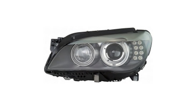 Far Bmw Seria 7 (F01/F02), 10.2008-, fata, Stanga, fara "BMW" inscription; cu lumini de curbe; xenon; D1S+H3+H8; electric; fara daytime running light LED module; fara ballast; cu motor; ZKW
