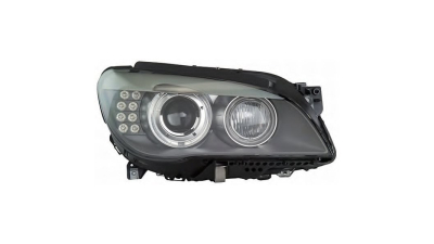 Far Bmw Seria 7 (F01/F02), 10.2008-, fata, Dreapta, fara "BMW" inscription; cu lumini de curbe; xenon; D1S+H3+H8; electric; fara daytime running light LED module; fara ballast; cu motor; ZKW