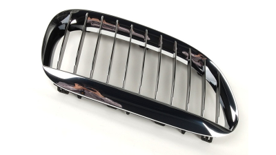 Grila radiator Bmw Seria 6 (E63/ E64), 01.2004-07.2010, stanga, crom/crom/negru, 51137077931, 203005-1