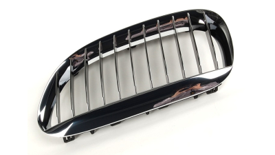 Grila radiator Bmw Seria 6 (E63/ E64), 01.2004-07.2010, dreapta, crom/crom/negru, 51137077932, 203005-2