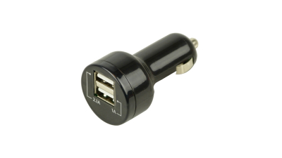 Incarcator auto Carpoint pentru USB de la priza auto 12V/24V cu 2 iesiri 2.1A pentru Ipad si de 1A pt.alte aplicatii