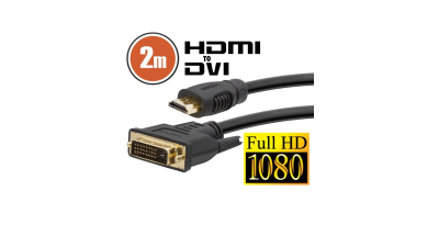 Cablu dvi-d / hdmi - 2 mcu conectoare placate cu aur, 1 buc., 20380
