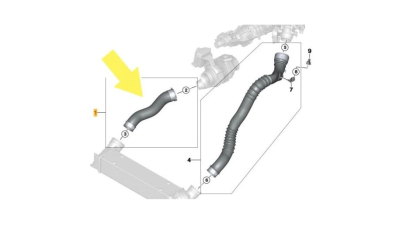 Furtun intercooler, supraalimentare Bmw Seria 3 E90/E91/92/93 2005-2013, silicon, BestAutoVest 2040PT-3