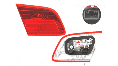 Stop spate lampa Bmw Seria 3 (E92/93), Coupe, 03.2010-12.2013, spate, Stanga, partea interioara; H21W+LED; fara suport becuri; omologare: ECE/SAE, DEPO