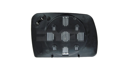 Geam oglinda exterioara cu suport fixare Bmw X5 (E53), 01.1999-10.2006, partea Stanga, incalzit; sticla asferica; geam cromat, Aftermarket