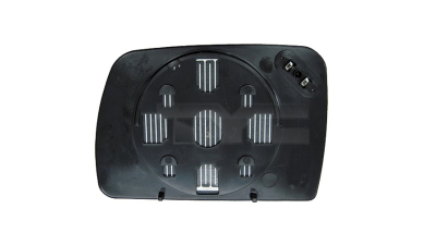 Geam oglinda exterioara cu suport fixare Bmw X5 (E53), 01.1999-10.2006, partea Dreapta, incalzit; sticla asferica; geam cromat, Aftermarket