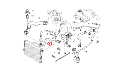 Furtun radiator Bmw X5 E53 2000-2007, cauciuc, BestAutoVest 2050PW-3