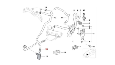 Furtun radiator Bmw X5 E53 2000-2007, cauciuc, BestAutoVest 2050PW-5
