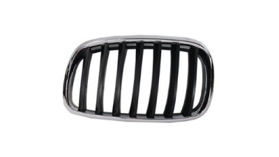 Grila radiator Bmw X5 (E70), 10.2006-04.2010, X6 (E71), 01.08-12.13, stanga, crom/negru, 51137157687, 205105-3