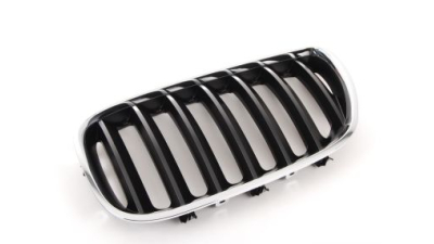 Grila radiator Bmw X5 (E53), 05.2003-10.2006, stanga, crom/negru, 51137113733, 205205-1