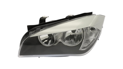 Far Bmw X1 (E84), 09.2009-07.2012, partea Stanga, tip bec H7+H7; electric; Mulura alba superioara; cu motor, TYC