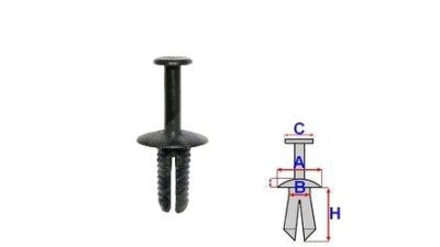 Clips agrafa fixare protectii plastic, 2063150 , set 10 buc