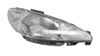 Far Peugeot 206 01.1998-06.2003 VALEO partea Dreapta, tip bec H4 fara motoras, fara varianta CC/ GTI