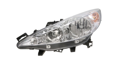 Far Peugeot 207 (W_) 05.2006-12.2013 TYC partea Stanga, tip bec H1+H7 cu motoras