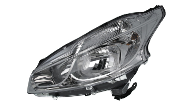 Far Peugeot 208 04.2012- VALEO partea Stanga, tip bec H7+H7 cu motoras, cu lumini de zi