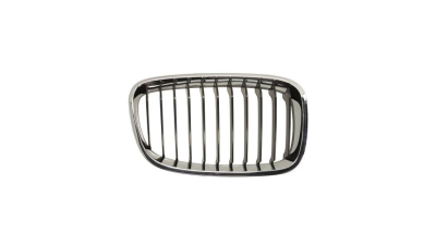 Grila radiator BMW Seria 1 (F20), 08.2011-06.2015, model BASIS LINE, fata, partea stanga, cromat/negru
