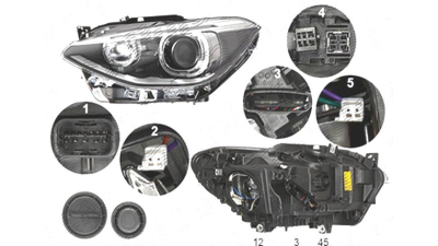 Far Bmw Seria 1 (F20), 08.2011-06.2015, fata, Stanga, bi-xenon; cu LED daytime running light; D1S+LED+PY21W; electric; fara unitate control; fara ballast; cu motor, DEPO