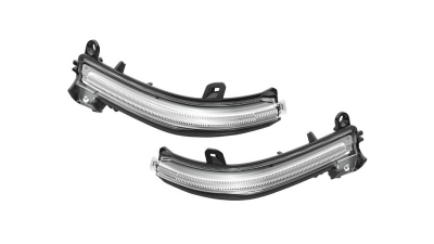 Set lampa semnalizare oglinda tuning BMW Seria 1 (F20), 2011-2019; Seria 2 (F22), 2014-; Seria 3 F30, F31, F34, F35 (2011-2019); Seria 4 F32, F33, F36 (2013 -) fara M; X1 (E84), 2009-2015 OSRAM cu indicator dinamic, stanga+dreapta, LED; deschis;