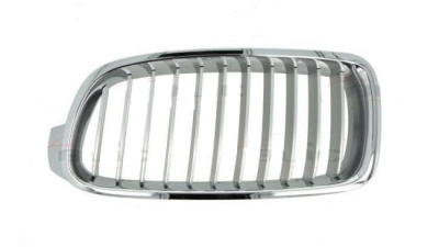 Grila radiator Bmw Seria 3/ Seria 3 Gt (F30/31/34/35), 01.2012-, stanga, crom/argintiu, 51137263479, 20D105-9, Modern Line