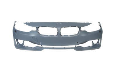 Bara fata Bmw Seria 3 (F30/F31/F34/F35), 01.2012-05.2015, grunduita, cu gauri pentru senzori de parcare,cu gauri pentru spalatoare faruri, 51117292998 (nu e compatibila la modelul GT)