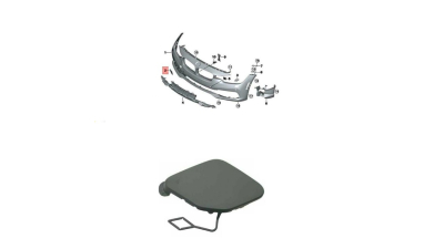Ornament carlig de remorcare Bmw Seria 3 (F30/31/34/35), 2015-12.2019, Fara Gt, Fata, Aftermarket