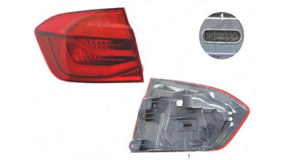 Stop spate lampa Bmw Seria 3/Seria 3 Gt (F30/31/34/35), 08.2015-, spate, Stanga, SEDAN, fara "BMW" inscription; partea exterioara; LED; DEPO