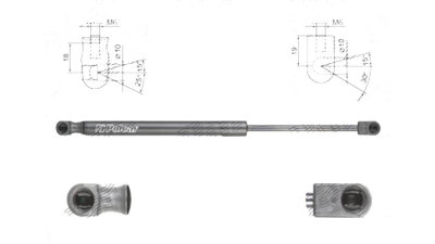Amortizor capota spate, echilibror haion Bmw Seria 3 (F30), 01.2012-08.2016, model SEDAN, Seria 3 GT (F80 M3), 2014-08.2016 ; Lungime, Cursa, Forta: 376 mm, 150 mm, 120 N,  51247259763