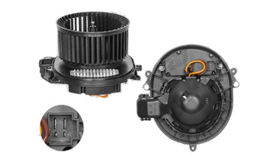 Ventilator habitaclu BMW Seria 2 F22/F23, 2014-, motor 1.5 T; 2.0 T, 3.0 R6 T, benzina, 2.0 d, diesel, cu modul de control electronic, cu 4 pini, diametru 156 mm, 