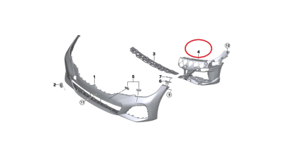 Suport bara fata BMW Seria 3 (G20/G21), 03.2019-, partea stanga