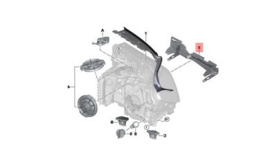 Suport fixare far Bmw Seria 5 (G30/G31), 05.2017-, Fata, partea Dreapta, Aftermarket