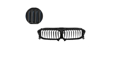 Grila radiator BMW Seria 5 (G30/G31), 05.2017-, fata, negru/negru; intern