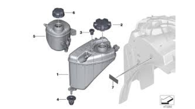 Vas de expansiune BMW Seria 7 G11, 2015- motor 2, 0/3, 0 benzina; 3, 0 diesel; 2, 0 B/electric, cu senzor nivel lichid, fara capac