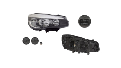 Far BMW Seria 2 Active/Grand Tourer (F45/F46, 06.2014-, partea Dreapta, electric, cu motoras, tip bec H7+H7, Magneti Marelli