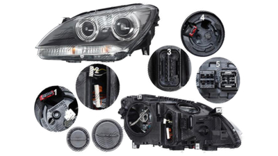 Far Bmw Seria 6/6 Gc (F08/F12/F13), 02.2011-, fata, Stanga, bi-xenon; cu lumini pentru curbe; cu LED daytime running light; D1S+H3+LED+PY24W; electric, AL (Automotive Lighting)