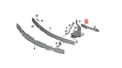 Suport fixare far Bmw X5 (F15), 10.2013-03.2019, Fata, partea Stanga, Aftermarket